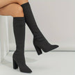 Addison | Knitted Sock Boots with a Sleek Block Heel