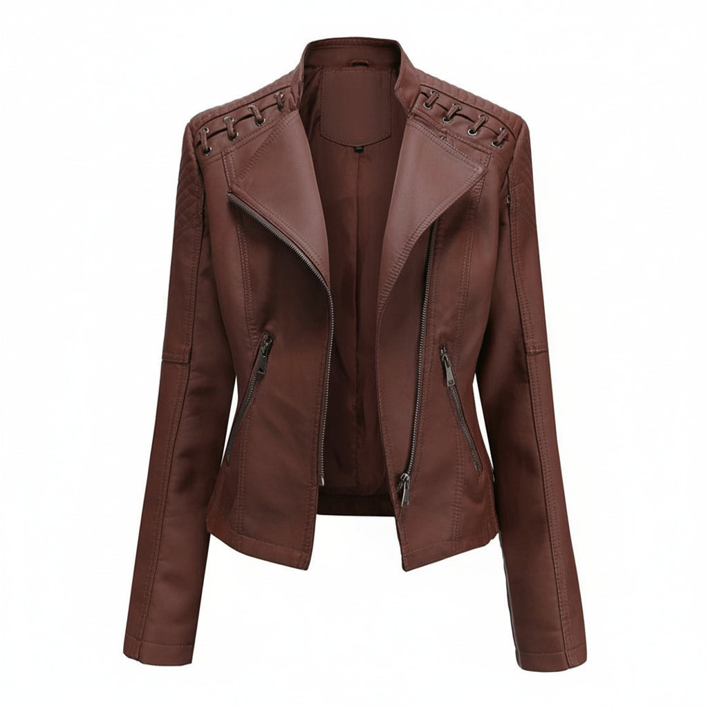 Jasmine | Trendy Zip-Front Jacket - Sleek, Fashion-Forward Outerwear