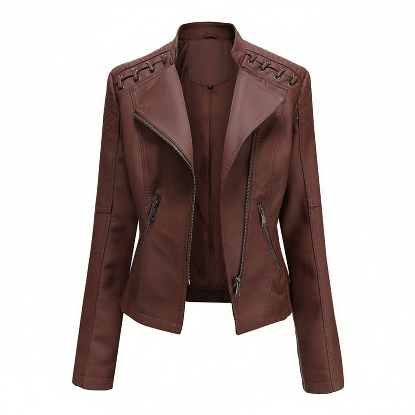 Jasmine | Trendy Zip-Front Jacket - Sleek, Fashion-Forward Outerwear