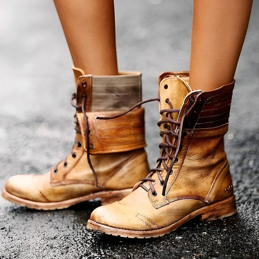Chloe | Lace-Up Combat Boots – Edgy, Everyday Footwear
