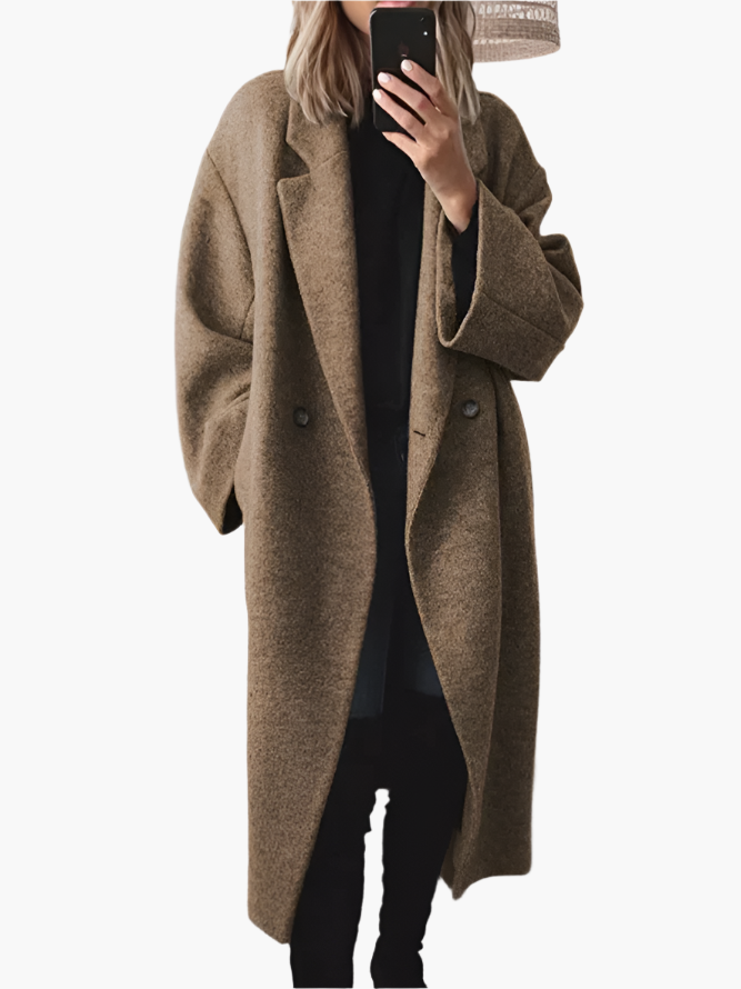 Emma | Cozy Loose-Fit Longline Winter Coat — Warmth, Style & Comfort