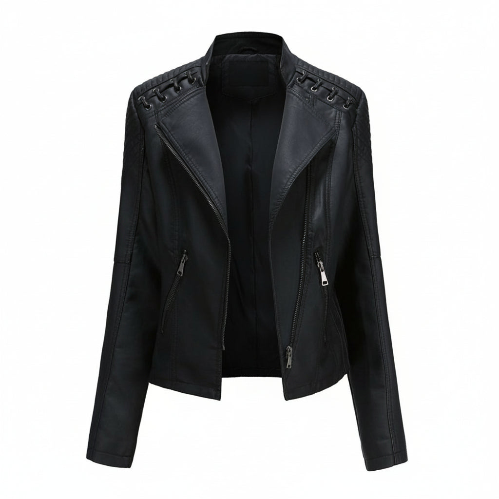 Jasmine | Trendy Zip-Front Jacket - Sleek, Fashion-Forward Outerwear