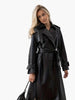 Eleanor | Elegant Long Belted Double-Breasted Trench Coat