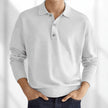 Ethan | Long Sleeve Classic Polo Shirt – Regular Fit Textured Knit (Breathable & Soft)