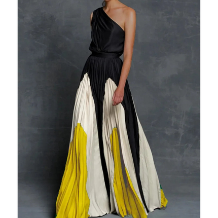 Bella | Artistic One-Shoulder Maxi Dress