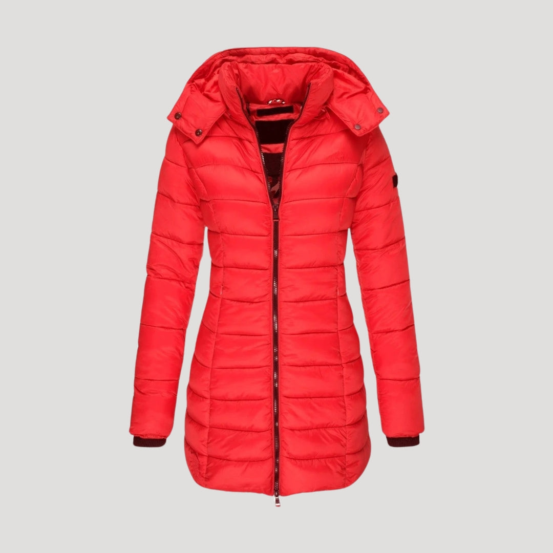 Bella | Hooded Long Puffer Coat for Winter Weather
