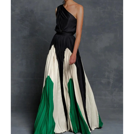 Bella | Artistic One-Shoulder Maxi Dress