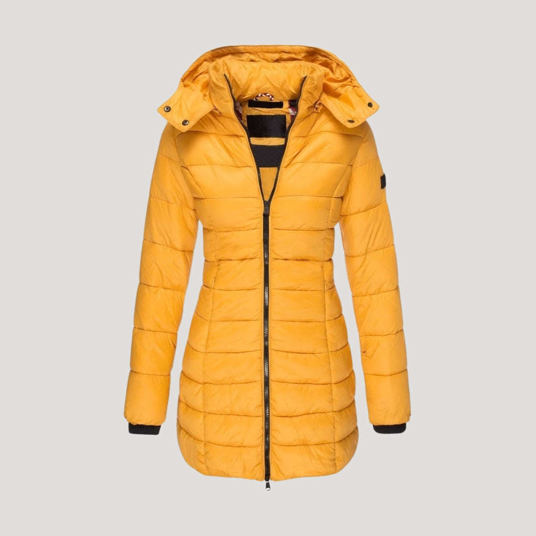 Bella | Hooded Long Puffer Coat for Winter Weather