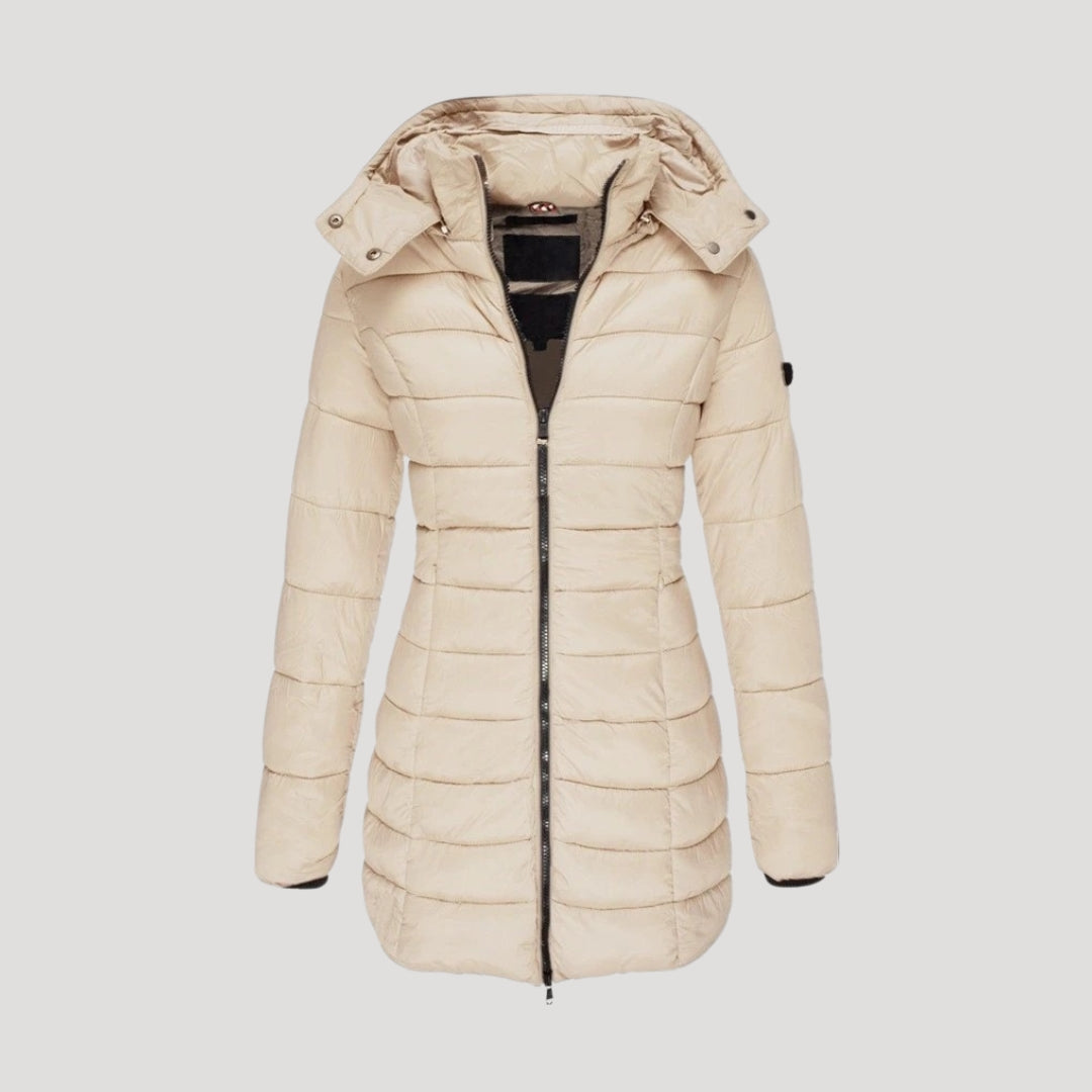 Bella | Hooded Long Puffer Coat for Winter Weather
