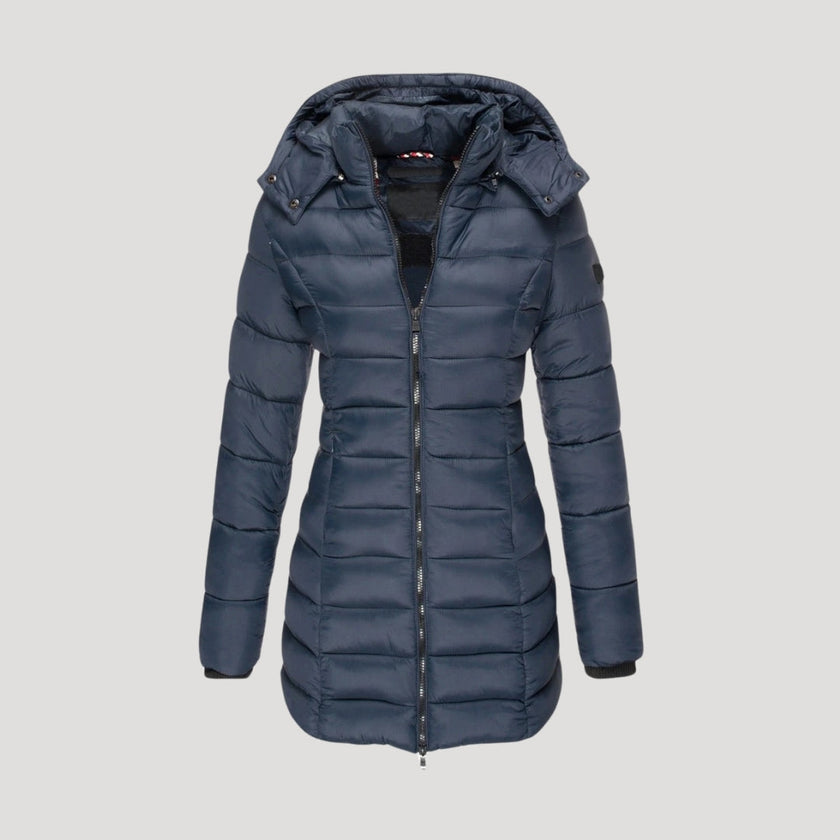 Bella | Hooded Long Puffer Coat for Winter Weather