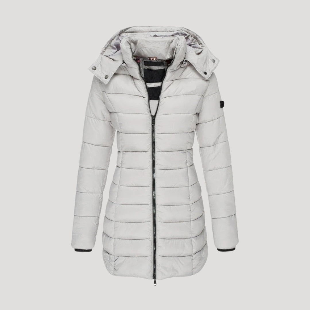 Bella | Hooded Long Puffer Coat for Winter Weather