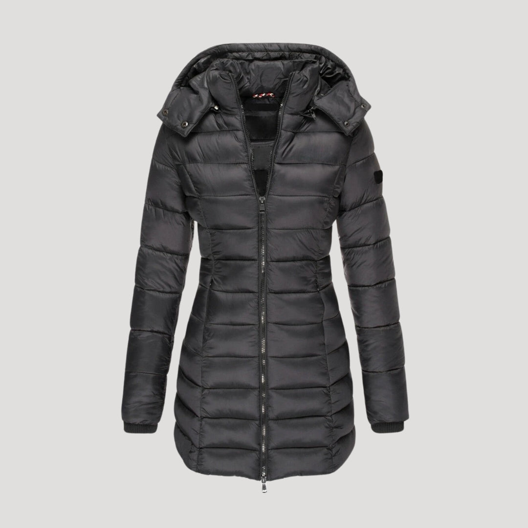 Bella | Hooded Long Puffer Coat for Winter Weather