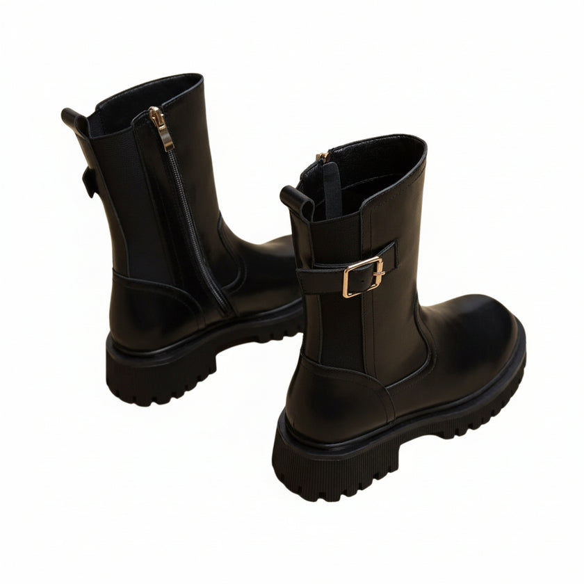 Alice | Spring Chunky Mid-Calf Boots – Trendy Chunky-Sole Style for Everyday Wear