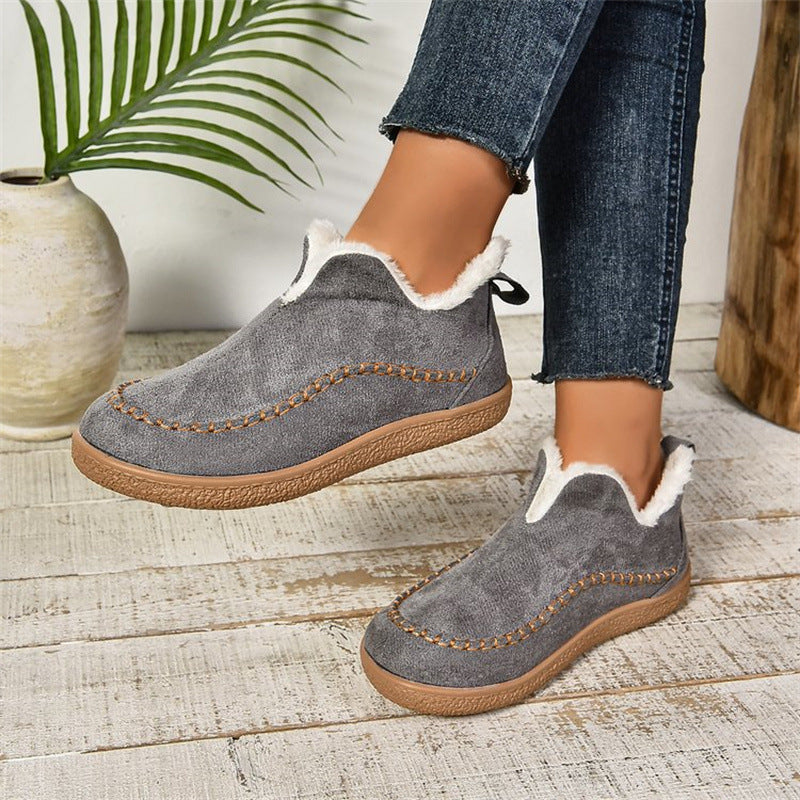 Chloe | Cozy Slip-On Moccasin Winter Boots – Plush Warmth and Effortless Comfort