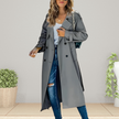 Charlie | Elegant Double-Breasted Long Trench Coat