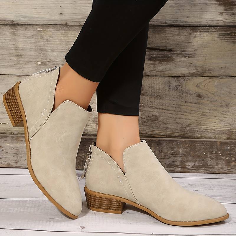 Caroline | Casual Low-Heel Slip-On Boots - Effortless Everyday Style