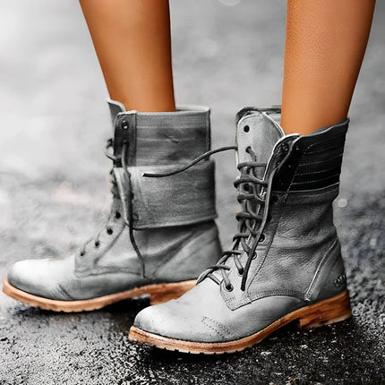 Chloe | Lace-Up Combat Boots – Edgy, Everyday Footwear