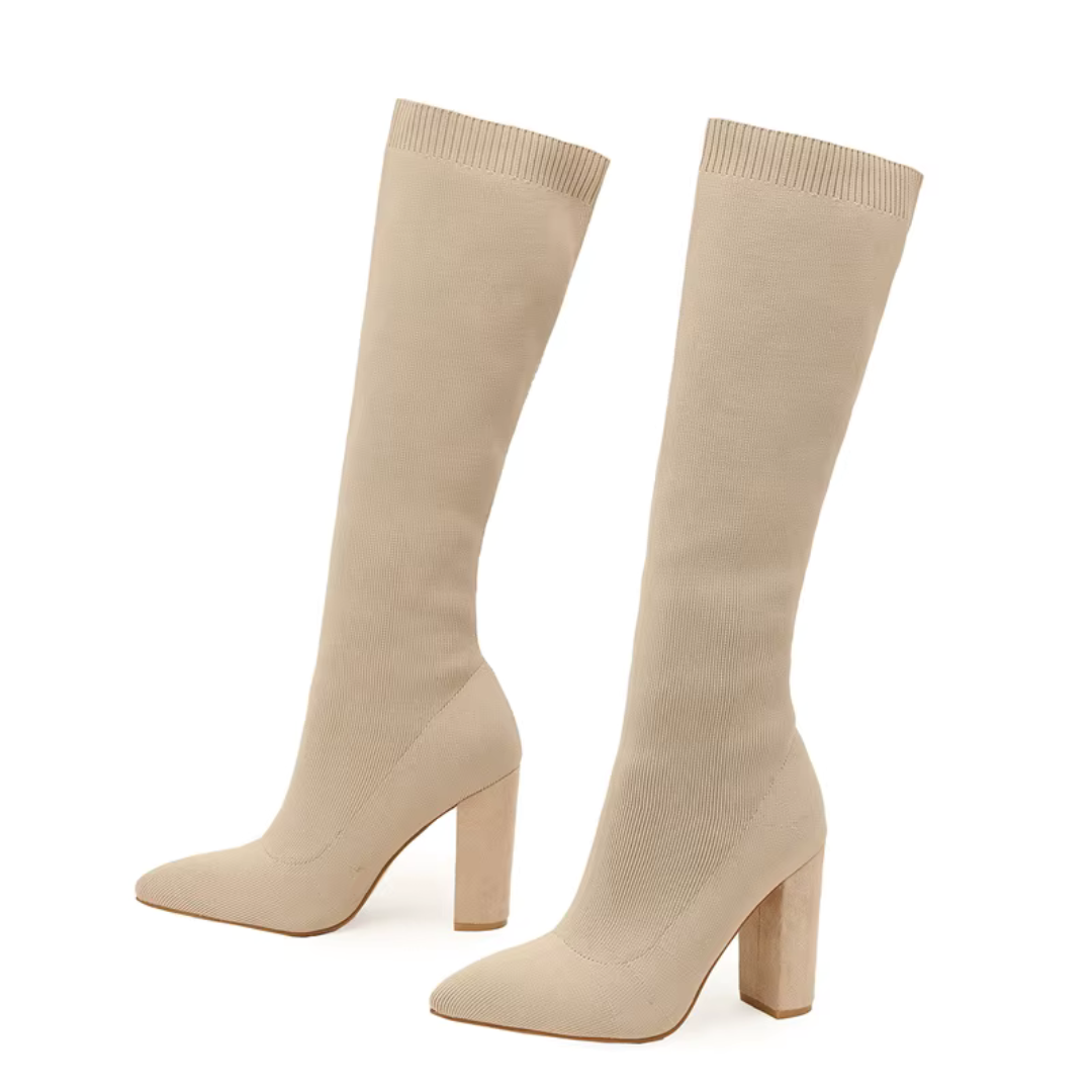 Charlotte | Winter Knee-High Boots with Sleek High Heels