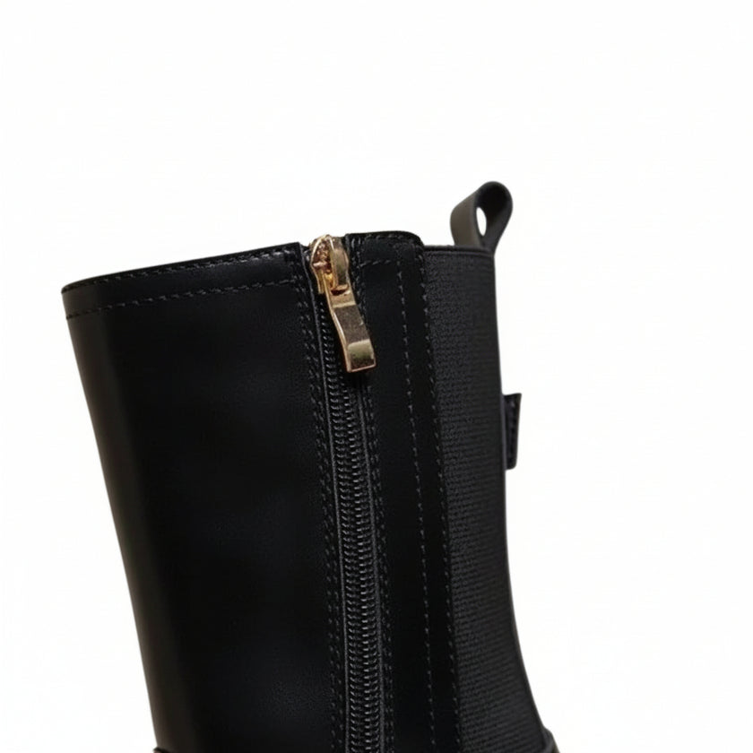 Alice | Spring Chunky Mid-Calf Boots – Trendy Chunky-Sole Style for Everyday Wear
