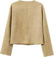 Emily | Buttoned Woolen Blazer Jacket - Elegant, Tailored Wool Blazer