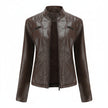 Heather | Classic Zip-Up Biker Jacket – Timeless Style with Modern Edge