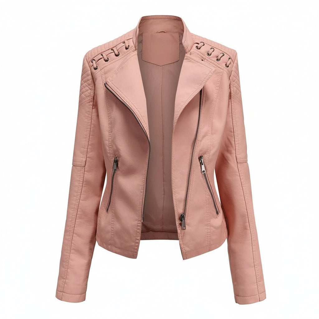 Jasmine | Trendy Zip-Front Jacket - Sleek, Fashion-Forward Outerwear