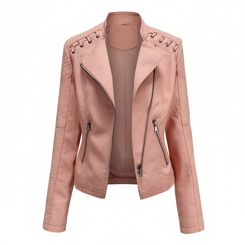 Jasmine | Trendy Zip-Front Jacket - Sleek, Fashion-Forward Outerwear