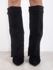 Emily | Sleek Leather Thigh-High Boots with Buckle Detail