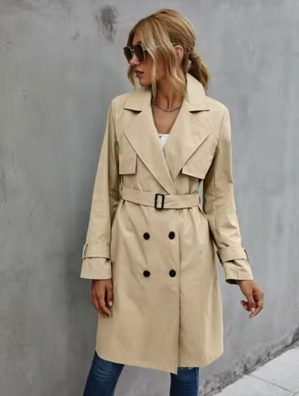 Beatrice | Chic Double-Breasted Belted Trench Coat