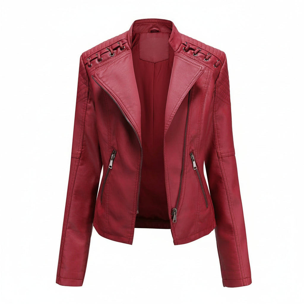 Jasmine | Trendy Zip-Front Jacket - Sleek, Fashion-Forward Outerwear