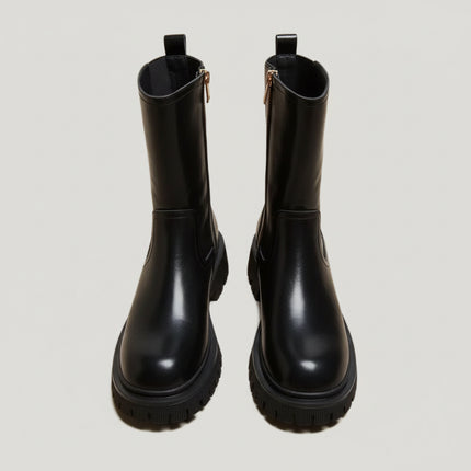 Alice | Spring Chunky Mid-Calf Boots – Trendy Chunky-Sole Style for Everyday Wear
