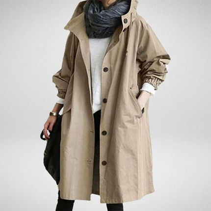 Kimberly | Casual Long Hooded Coat - Cozy Everyday Outerwear