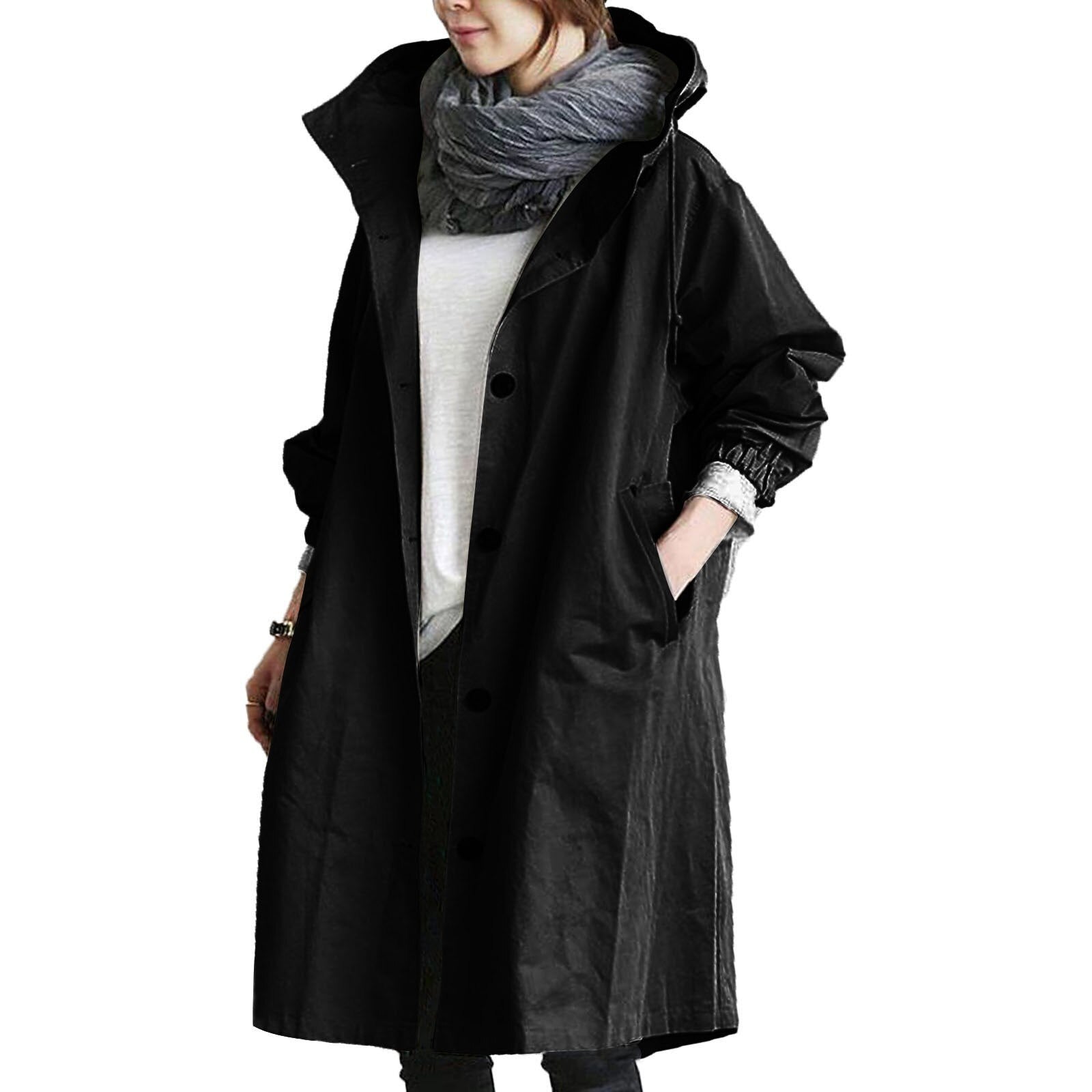 Kimberly | Casual Long Hooded Coat - Cozy Everyday Outerwear