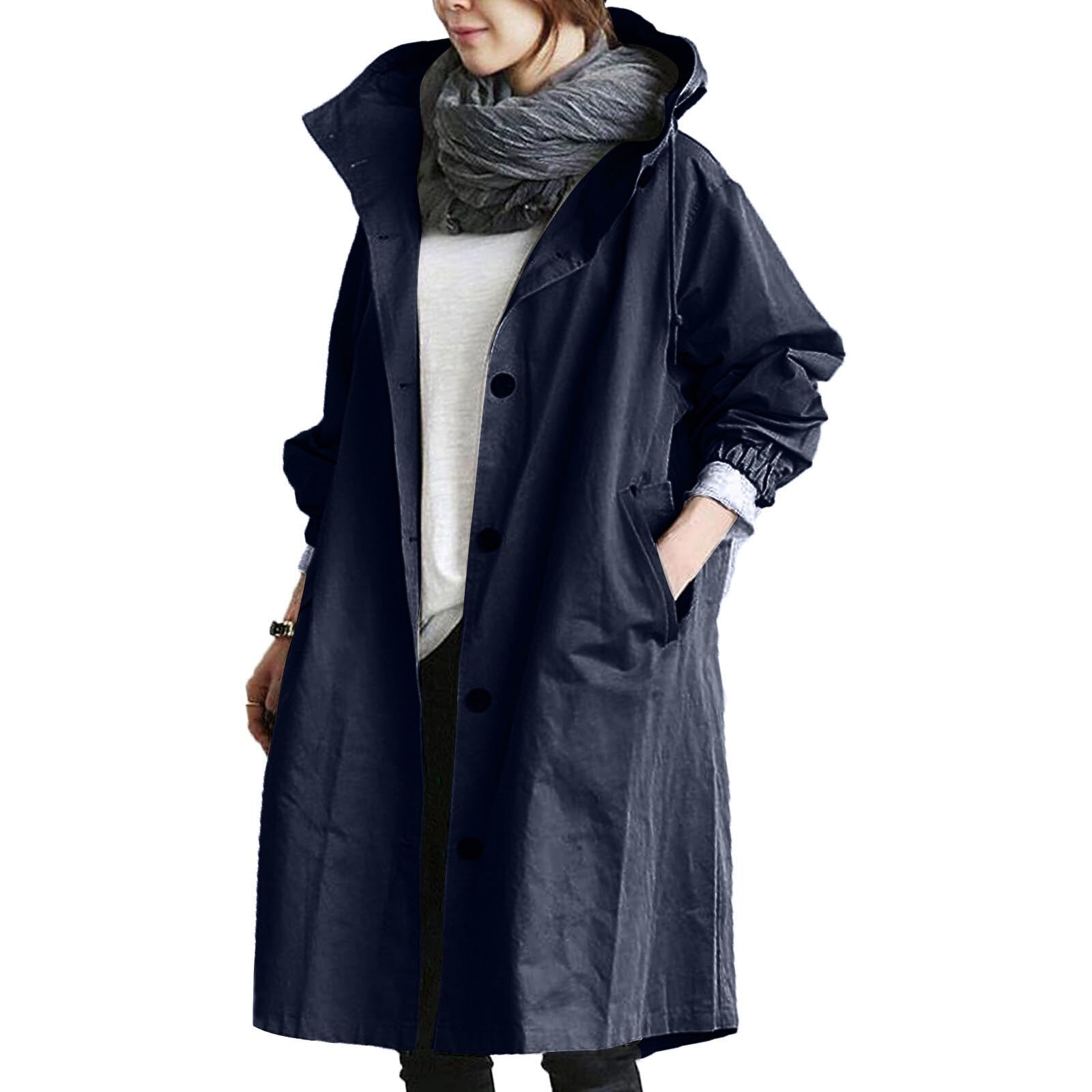 Kimberly | Casual Long Hooded Coat - Cozy Everyday Outerwear