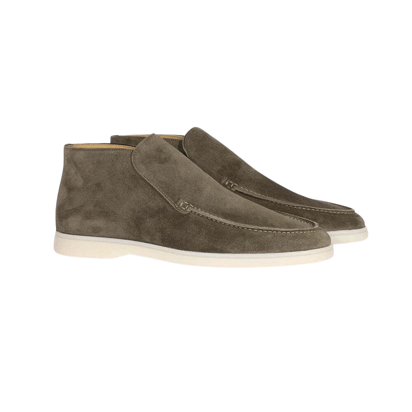 Classic Suede Ankle Boots | Slip-On Design with Moccasin Stitching | Versatile Footwear for Any Occasion