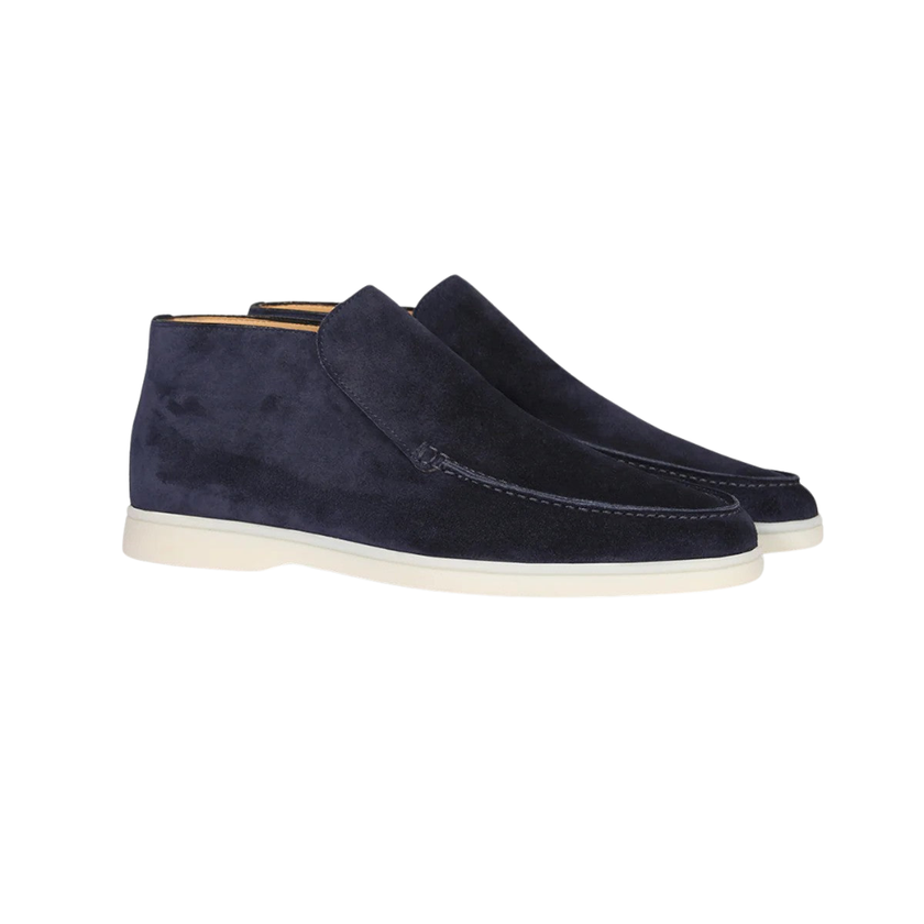 Classic Suede Ankle Boots | Slip-On Design with Moccasin Stitching | Versatile Footwear for Any Occasion
