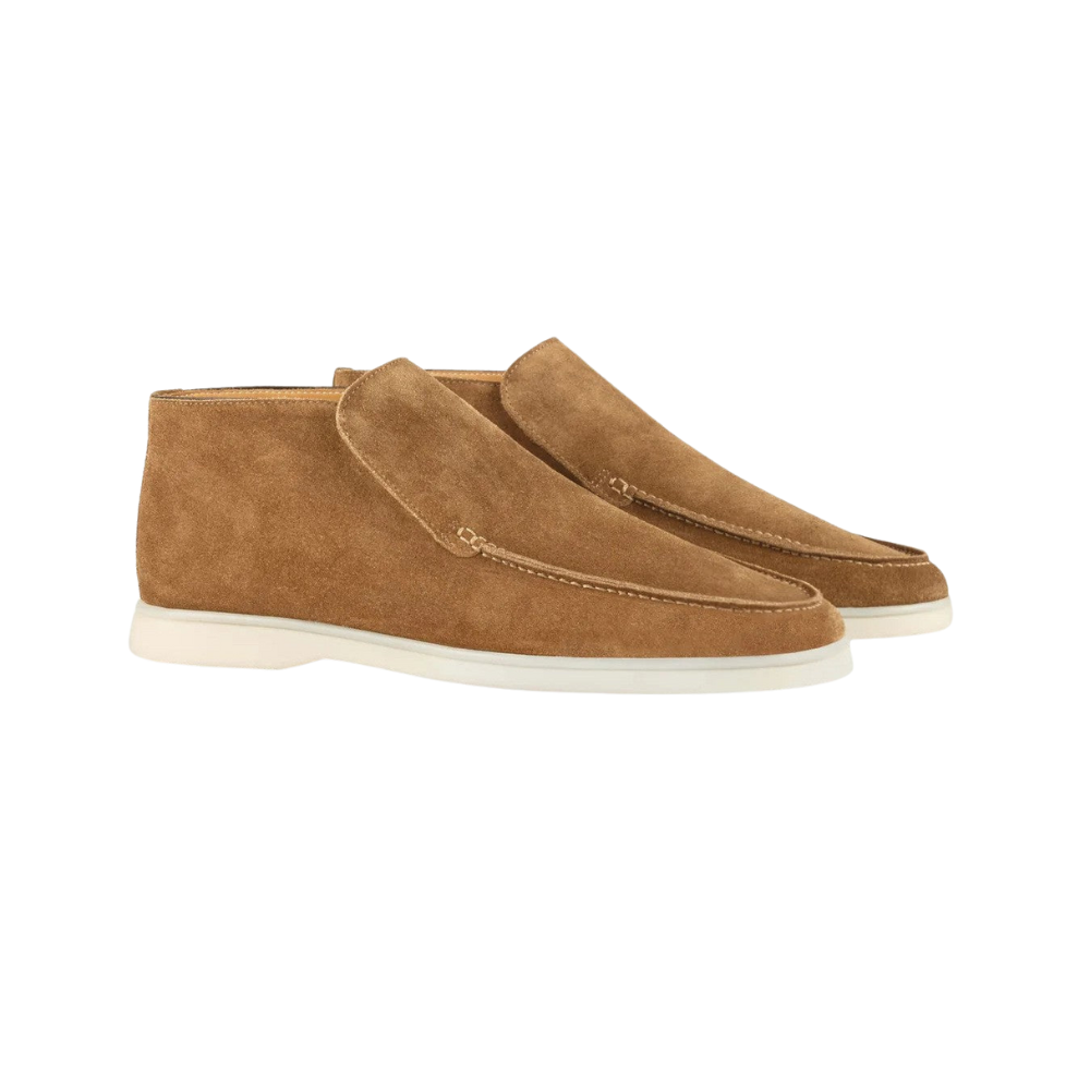 Classic Suede Ankle Boots | Slip-On Design with Moccasin Stitching | Versatile Footwear for Any Occasion
