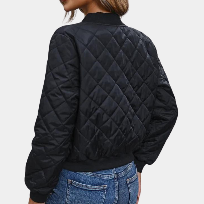 Peyton | Quilted Zip-Up Bomber Jacket - Chic, Cozy Outerwear