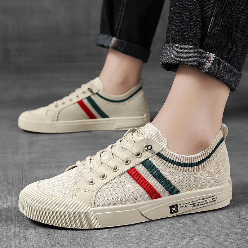Casual Knitted Sneakers | Comfortable Lace-Up Footwear with Textured Upper for Everyday Style 1