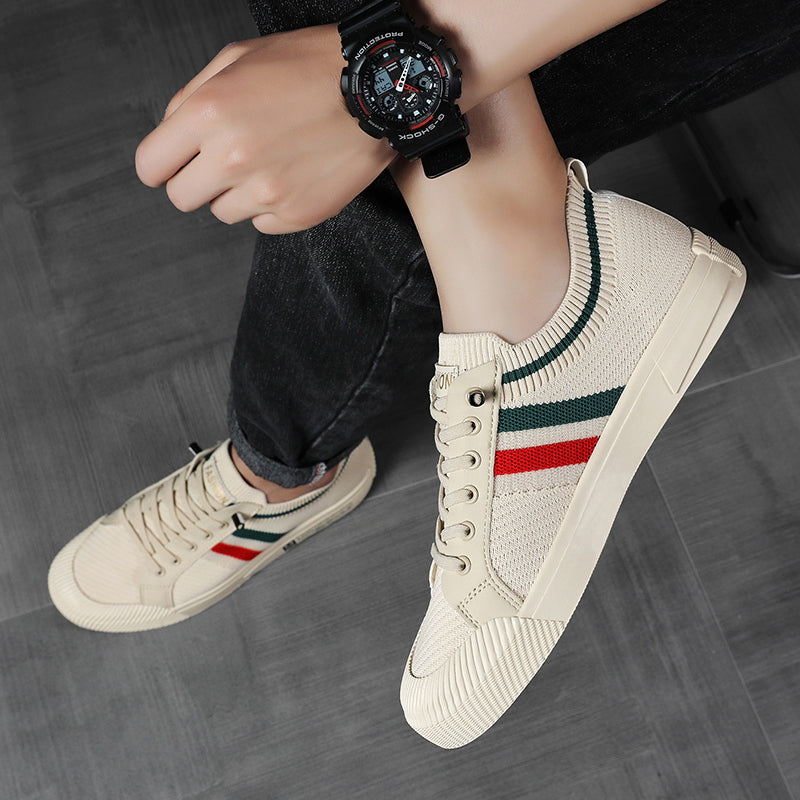 Casual Knitted Sneakers | Comfortable Lace-Up Footwear with Textured Upper for Everyday Style 3