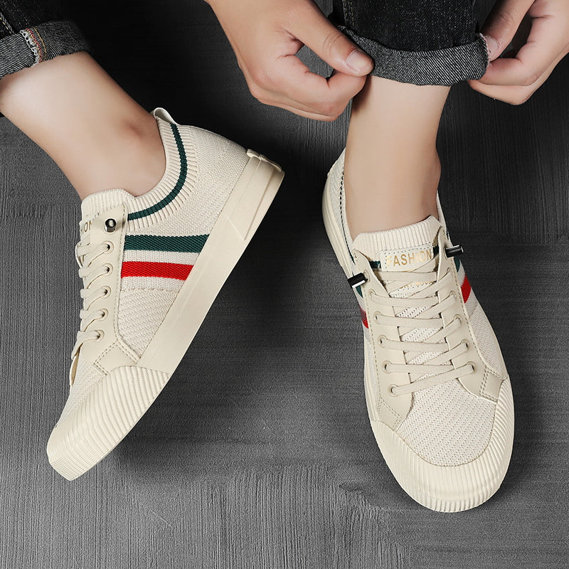 Casual Knitted Sneakers | Comfortable Lace-Up Footwear with Textured Upper for Everyday Style 4