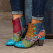 Ella | Floral-Patterned Heeled Boots - Chic Floral-Print Style