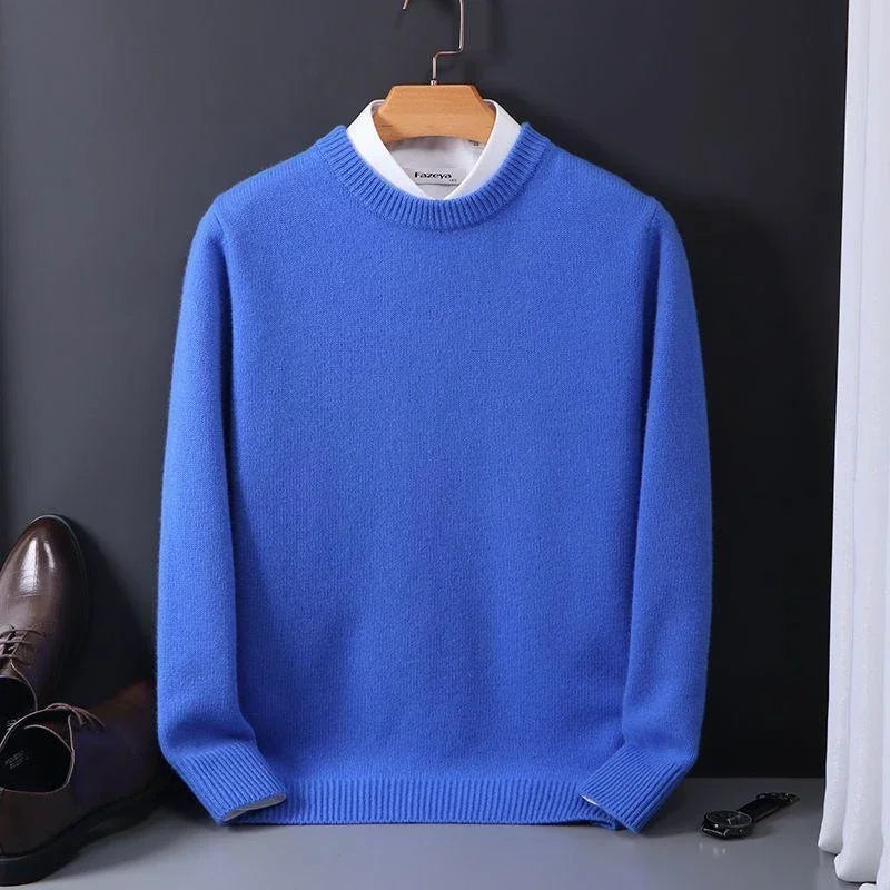 Classic Ribbed Crewneck Sweater for Men with Textured Knit Finish | Versatile Layering Option for Cool Seasons 2