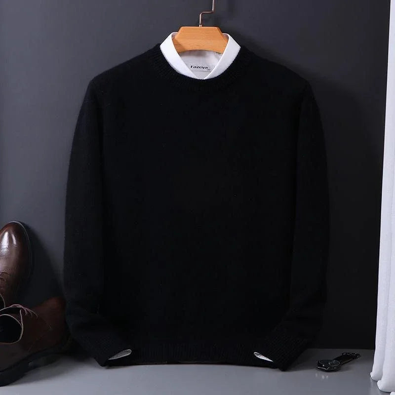 Classic Ribbed Crewneck Sweater for Men with Textured Knit Finish | Versatile Layering Option for Cool Seasons 4
