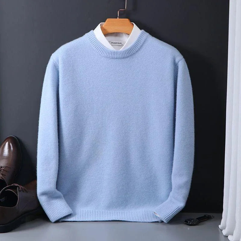 Classic Ribbed Crewneck Sweater for Men with Textured Knit Finish | Versatile Layering Option for Cool Seasons 5