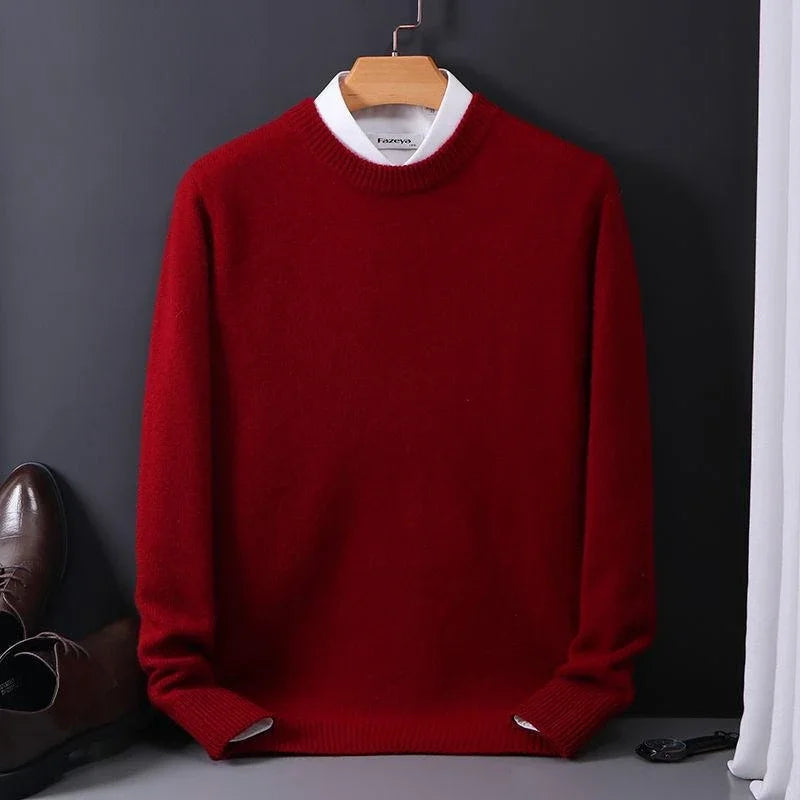 Classic Ribbed Crewneck Sweater for Men with Textured Knit Finish | Versatile Layering Option for Cool Seasons 6