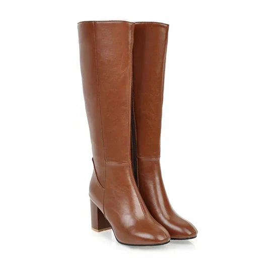 Claire | Knee-High Heeled Boots - Chic, Timeless Style