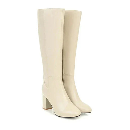 Claire | Knee-High Heeled Boots - Chic, Timeless Style