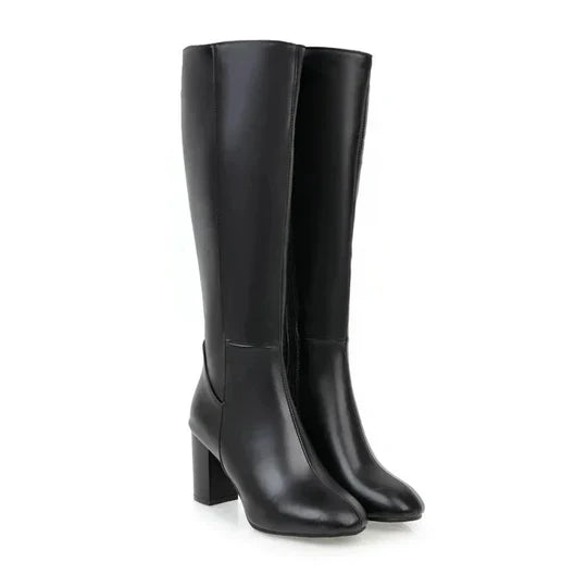 Claire | Knee-High Heeled Boots - Chic, Timeless Style