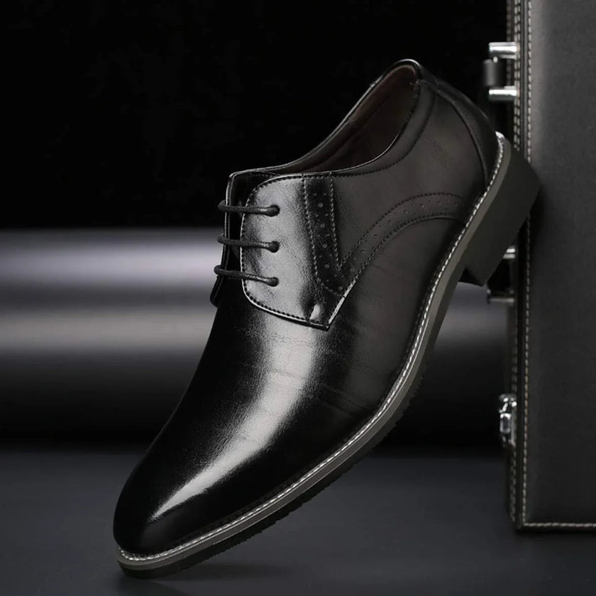 Elegant Collection | Men's Black Oxford Shoes with Brogue Detailing | Classic Style for Formal Occasions 2